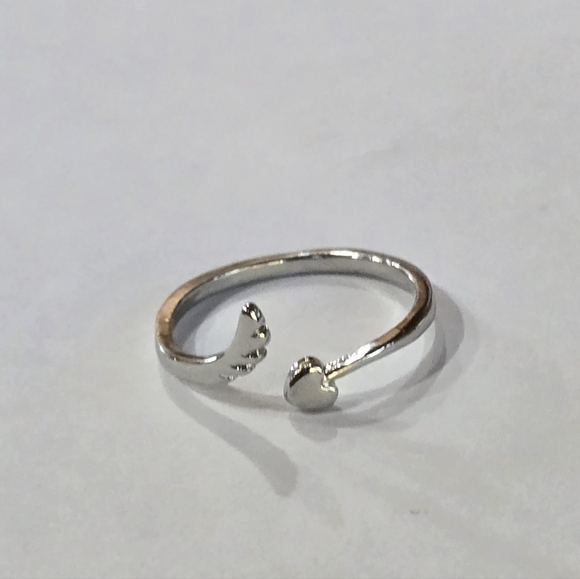 OPEN DESIGN STAINLESS STEEL FOREVER WEAR SILVER  FITS SIZE 6 TO 9 ACCENT RING - Picture 4 of 4